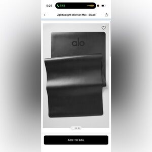 NWT ALO LIGHTWEIGHT WARRIOR MAT IN BLACK